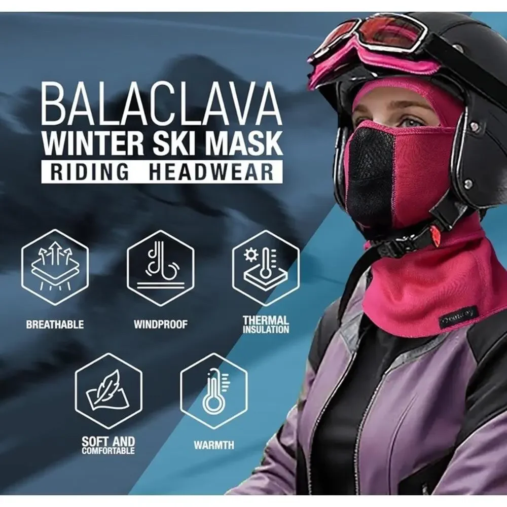 Balaclava Ski Mask (with Breathable Holes) Windproof Winter Fleece Neck Face VV